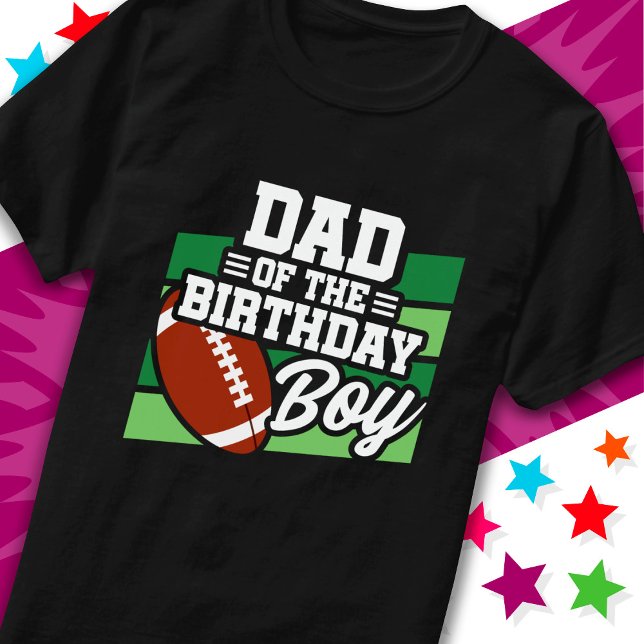 Camiseta Pai de futebol infantil do menino de aniversário (Criador carregado)