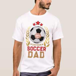 Camiseta Pai de Futebol Laurel Star Foto Personalizada Nome