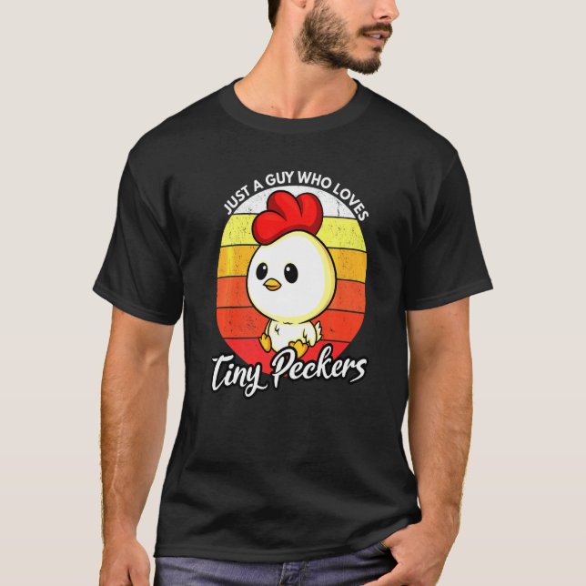 Camiseta Pai De Galinha Só Uma Cara Que Adora Peckers Peque (Frente)
