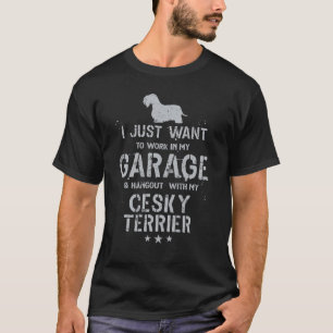 Camiseta Pai de Garagem de Cesky Terrier