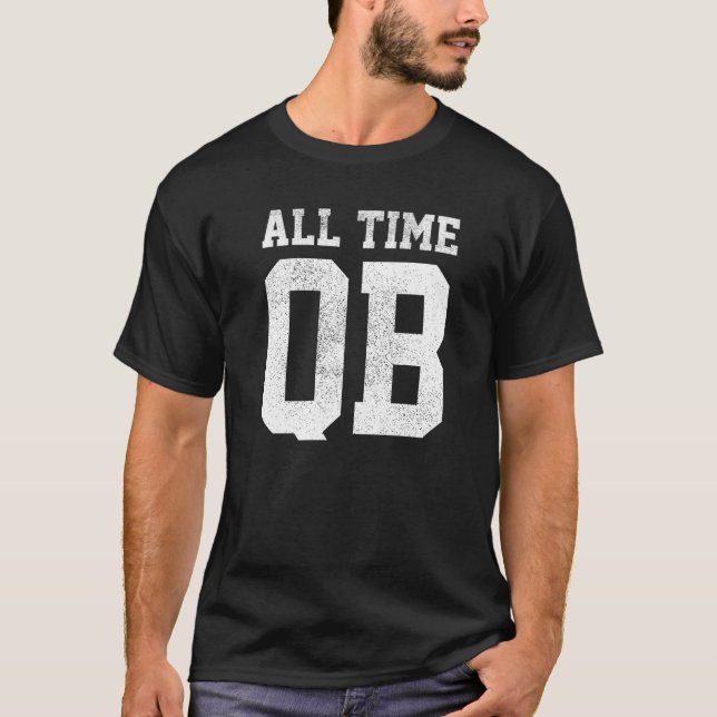 Camiseta Pai de Garotos de Quarterback QB de Futebol (Frente)