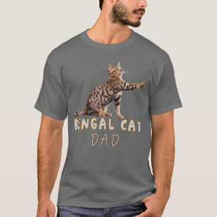 Camiseta Pai de gato bengal engraçado doce amante de bengal