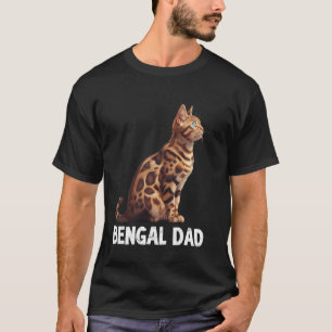 Camiseta Pai de Gato Bengal Gato Pai Bengal Pai Bengal Gato
