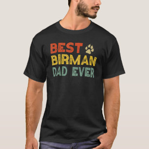 Camiseta Pai de Gato Birmanês Proprietário Criador Gatinho