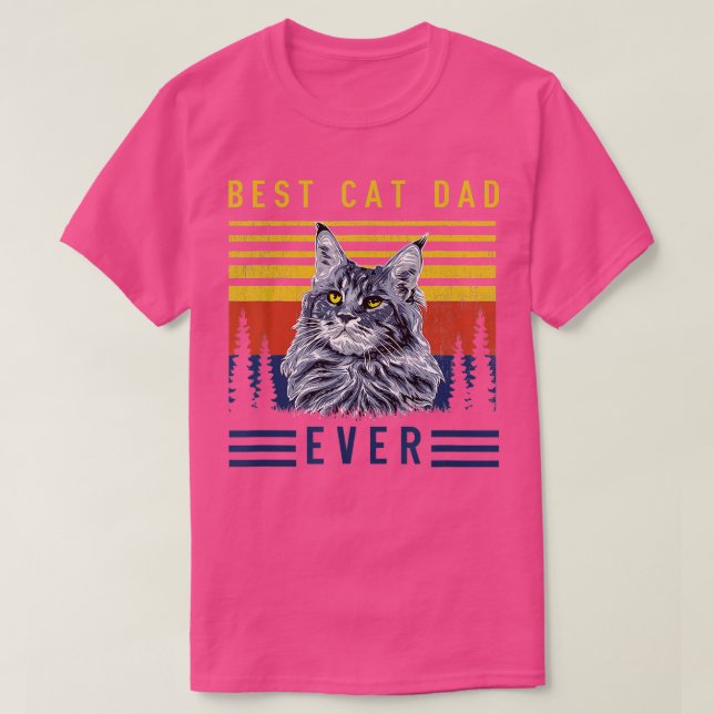 Camiseta Pai De Gato De Casca De Montanha Retro, Melhor Gat (Frente do Design)