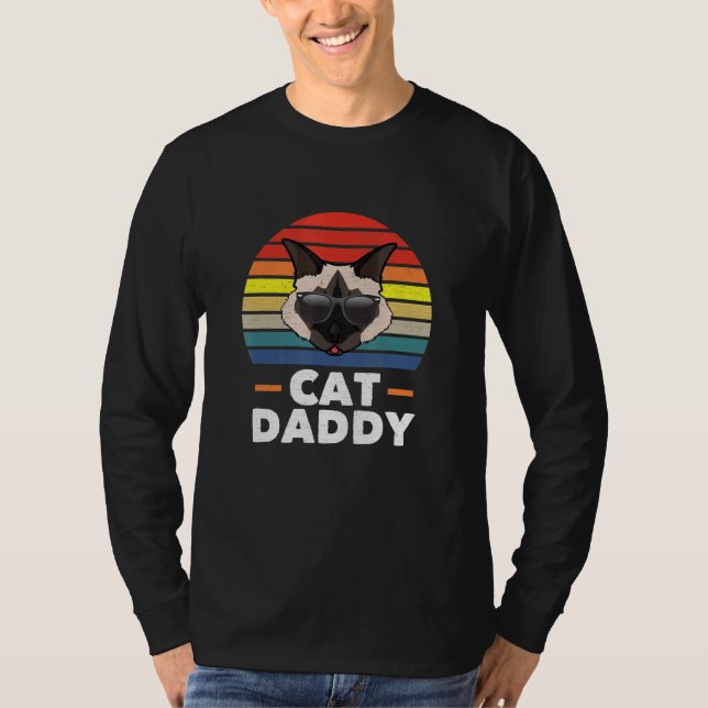 Camiseta Pai de Gato de Homens Birman (Frente)
