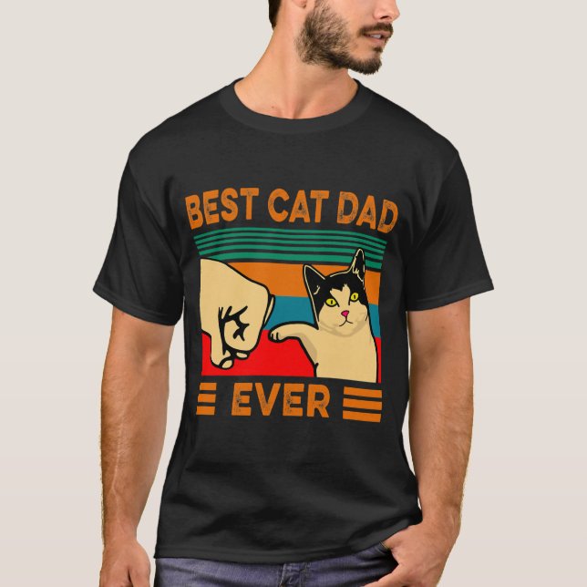 Camiseta Pai De Gato De Mens Vintage  (Frente)