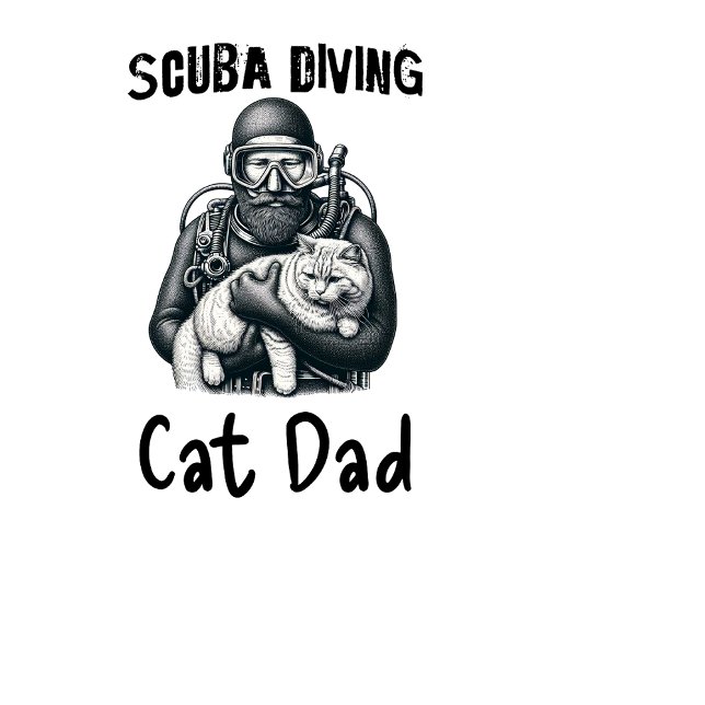 Camiseta Pai de Gato de Scuba Diving (Criador carregado)
