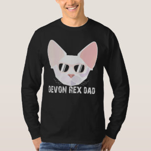 Camiseta Pai de Gato Devon Rex Dia dos Pais Gato Legal
