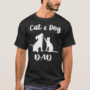 Camiseta Pai de Gato e Cachorro Amante de Animais de Estima
