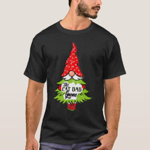 Camiseta Pai de Gato Gnomo Plaid Buffalo Família Correspond