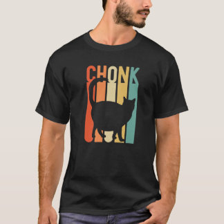 Camiseta Pai De Gato Gordo Chonk Homens Preguiçosos Retro N
