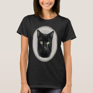 Camiseta Pai de Gato Legal Amarelo e Olhos Verdes Pretos
