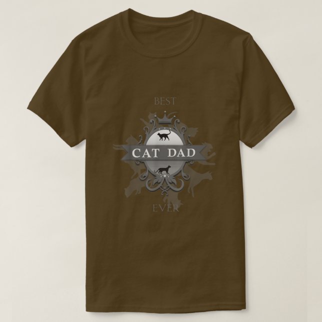 Camiseta Pai de Gato Mais Clássico Do Gatinho Mais Bonito D (Frente do Design)