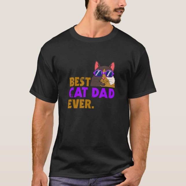Camiseta Pai De Gato Melhor Pai De Gato Ever 2 (Frente)