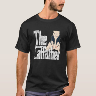 Camiseta Pai de Gato O Catfather Louco Gato Pai Legal Kitty