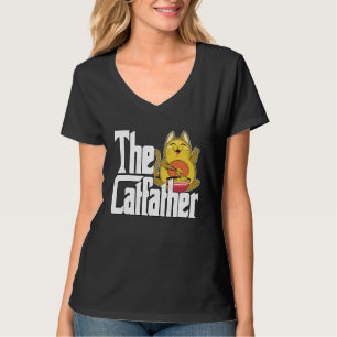 Camiseta Pai De Gato O Comida Louco De Catão Gatinho De Gat