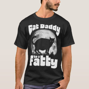 Camiseta Pai de gato para gordo! Funny Vintage Full Moon &