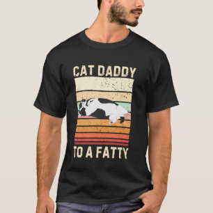 Camiseta Pai de Gato Para um Gordo Pai de Gato Amante de Ga