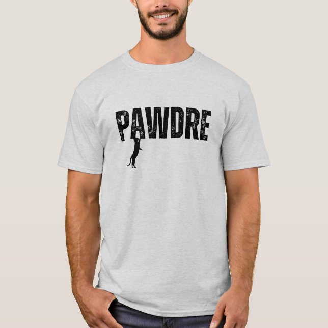 Camiseta Pai de Gato Pawdre - Presente Engraçado para Pais (Frente)