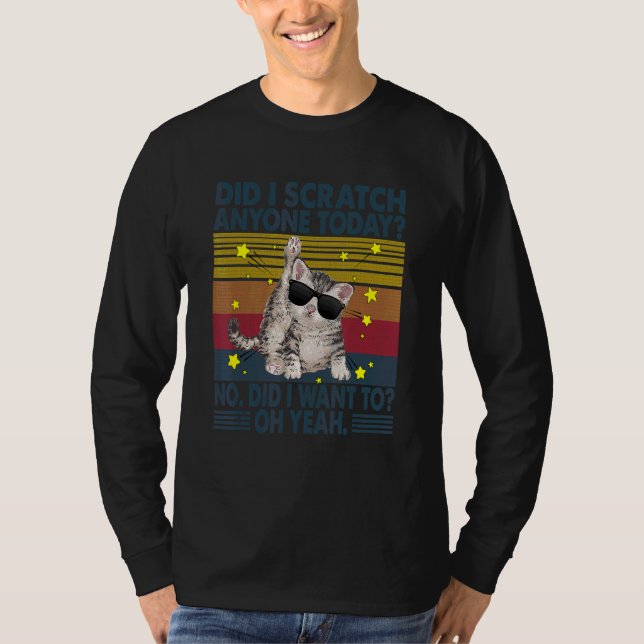 Camiseta Pai De Gato Sarcástico Eu Escrevi Alguém Hoje? (Frente)