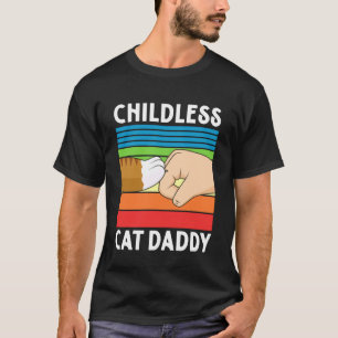 Camiseta Pai de Gato sem Filhos Retro Soco no Punho Gato Pa
