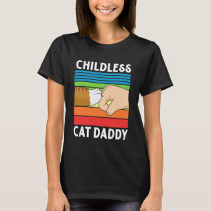 Camiseta Pai de Gato sem Filhos Retro Soco no Punho Gato Pa