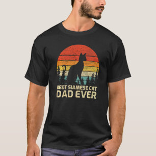 Camiseta Pai de Gato Siames Retro Vintage Melhor do Mundo