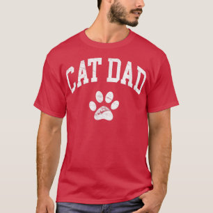 Camiseta Pai De Gato Vintage Design Engraçado Gata Pata De 