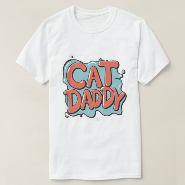 Camiseta pai de gatos, amante de gatos, pai de animais de e (Frente do Design)
