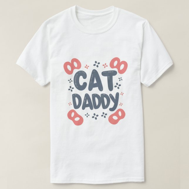 Camiseta pai de gatos, amante de gatos, pai de animais de e (Frente do Design)