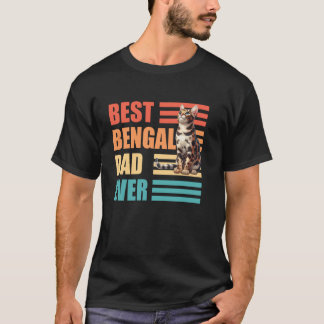 Camiseta Pai de Gatos Bengala MELHOR PAI DE BENGALA DE TODO