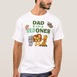 Camiseta Pai de Gêmeos Animais do Zoo Safari Selvagem Selva