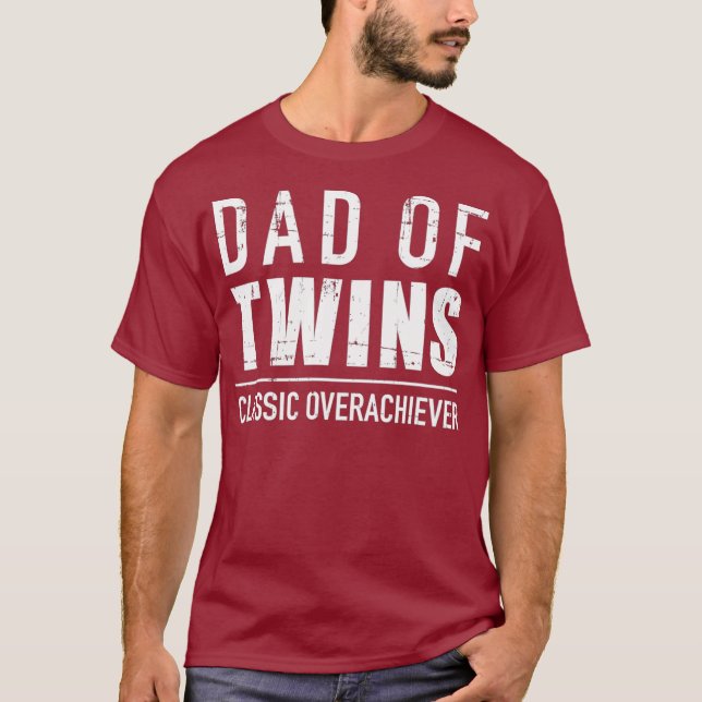 Camiseta Pai de gêmeos clássicos superávies (Frente)