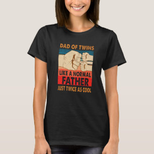 Camiseta Pai De Gêmeos Como Um Novo papai Pai Normal Para S