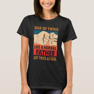Camiseta Pai De Gêmeos Como Um Novo papai Pai Normal Para S