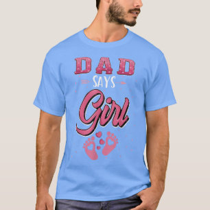 Camiseta Pai de gênero diz Garota bebê combinando com a fam