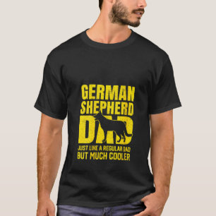 Camiseta Pai De German shepherd Para Mulheres Nunca Mais GO