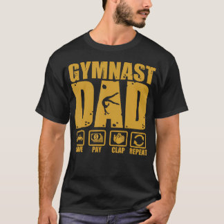 Camiseta Pai de Ginástica Engraçado Dirige Paga Aplauda Rep