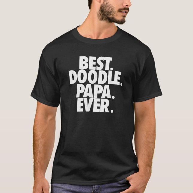 Camiseta Pai de Goldendoodle Melhor Doodle Papá Nunca Deu (Frente)