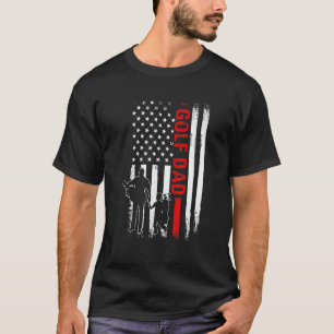 Camiseta Pai de Golf American Flag Dia de os pais