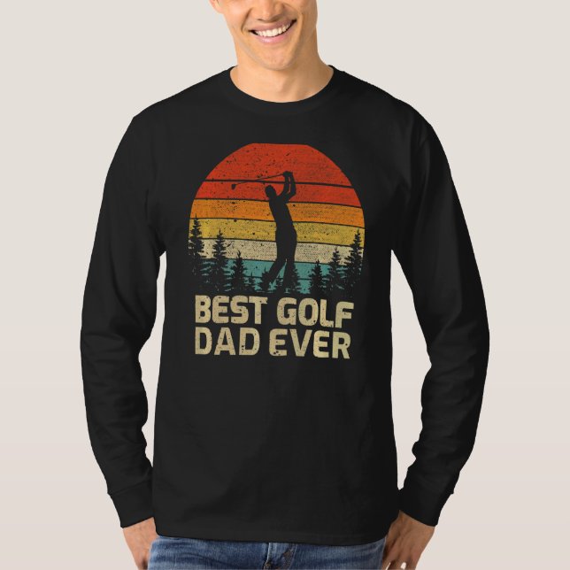 Camiseta Pai De Golfe Melhor Dia de os pais De Golfe Da Ret (Frente)