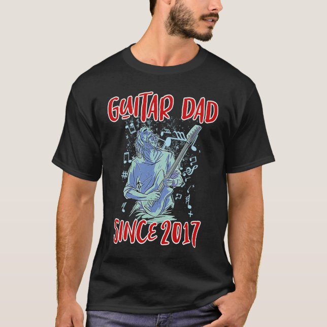 Camiseta Pai de guitarra desde 2017 (Frente)