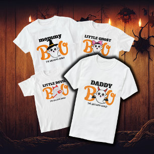 Camiseta Pai de Halloween Boo Devil Family Combinação