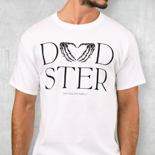 Camiseta Pai de Halloween de Dadster Negra Moderno
