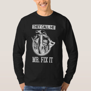 Camiseta Pai De Handyman Chamam-Me Sr. Fix It Reparman