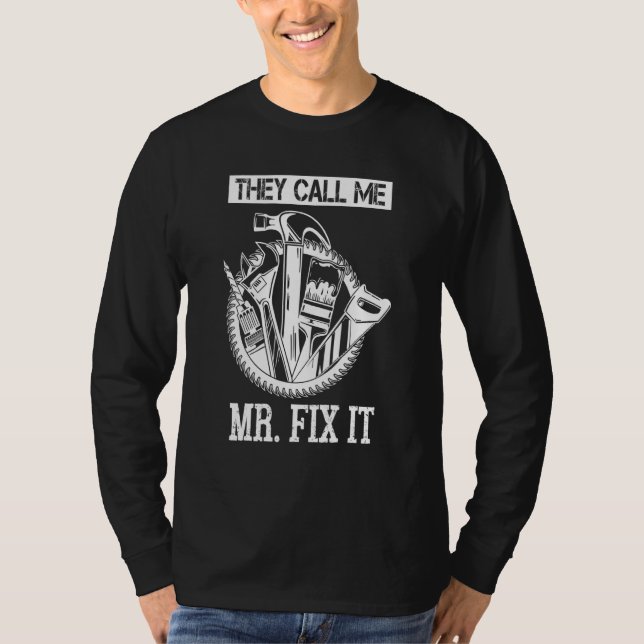 Camiseta Pai De Handyman Chamam-Me Sr. Fix It Reparman (Frente)