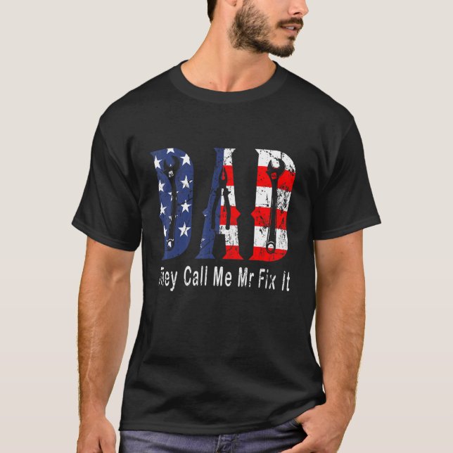 Camiseta Pai De Handyman Chamam-Me Sr. Fix It Reparman Gift (Frente)