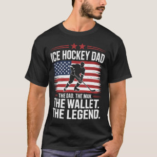 Camiseta Pai de Hockey a Carteira, Pai de Hóquei no Gelo