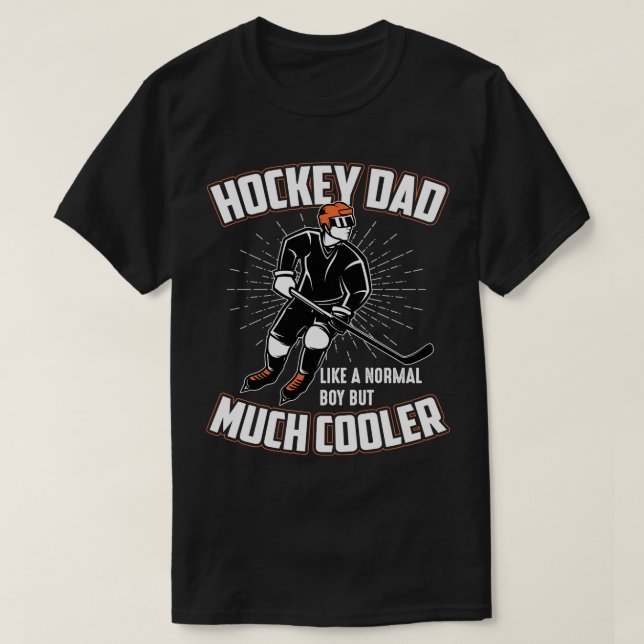Camiseta Pai De Hockey Como Pai Normal Mas Muito Mais Engra (Frente do Design)